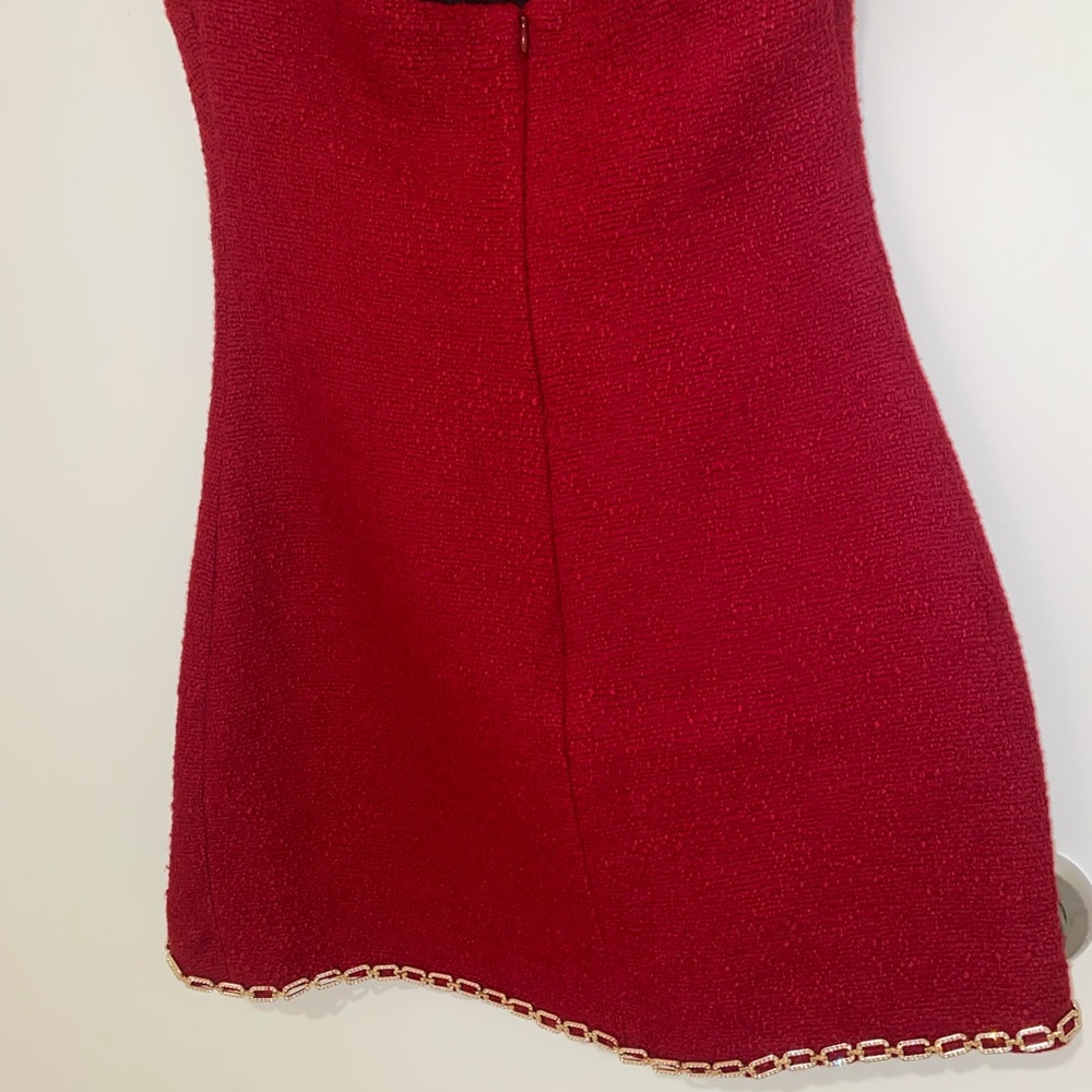 NWT ZARA Mini Asymmetric dress red - Picture 8 of 13
